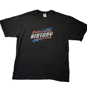 Nascar Danica Patrick 2008 First Win Black Graphic Tee size XL